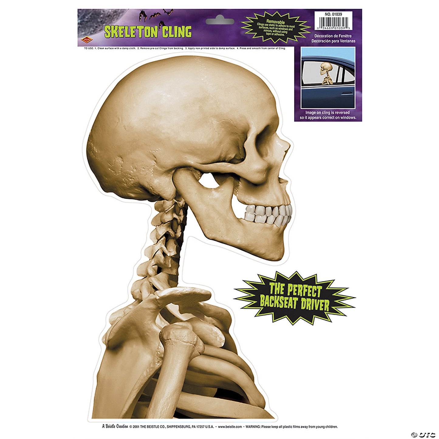 SKELETON CAR CLING