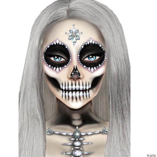 SKELETON JEWEL FACE/CHEST STICKER