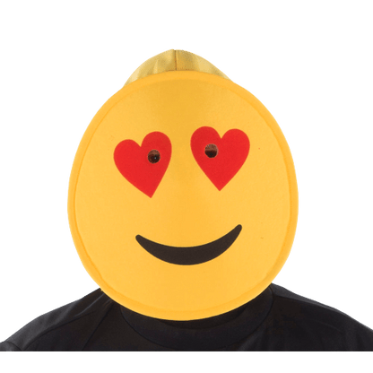 Smiling Hearts Emoji Mask - Adults