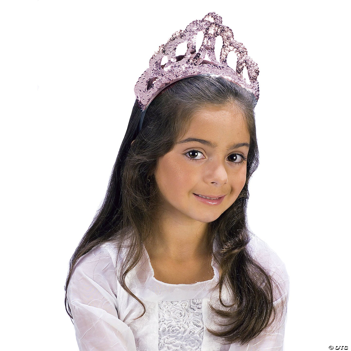 CHILD SEQUIN TIARA-WHITE