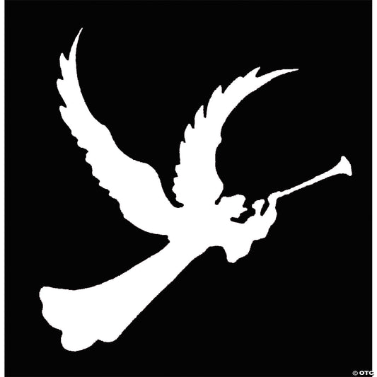 STENCIL TRUMPET ANGEL, STAINLESS