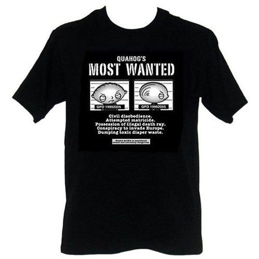 Stewie Most Wanted Family Guy Character Adult Unisex Holiday Gift T-shirt