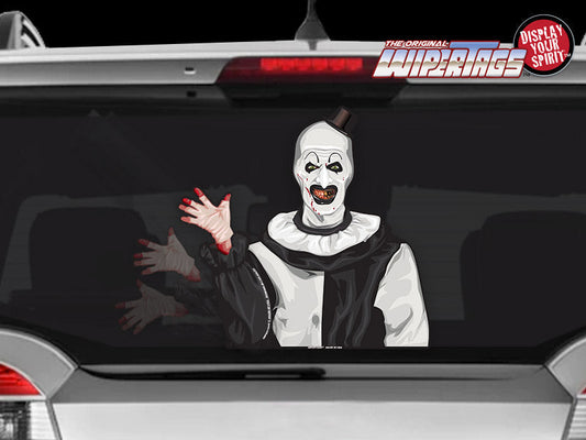 Terrifying Killer Clown WiperTag with waving arm, product photo 1 of 5