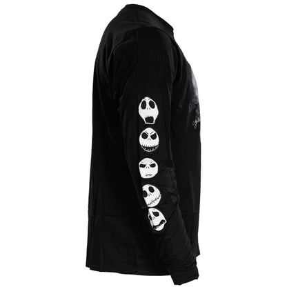 The Nightmare Before Christmas Moon Long Sleeve Adult Unisex Shirt Black