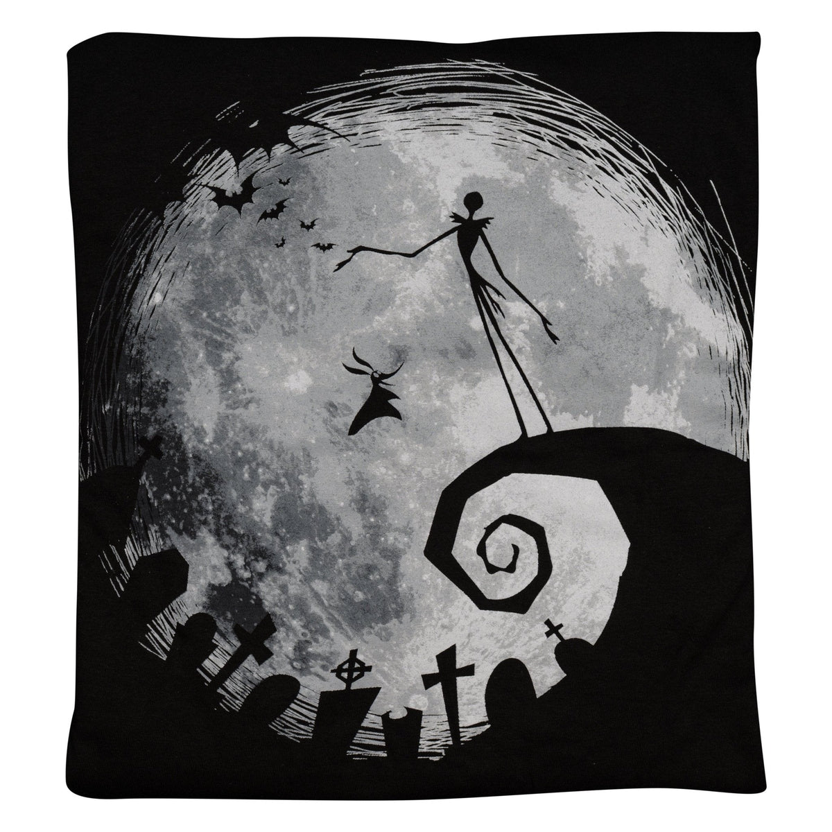 The Nightmare Before Christmas Moon Long Sleeve Adult Unisex Shirt Black