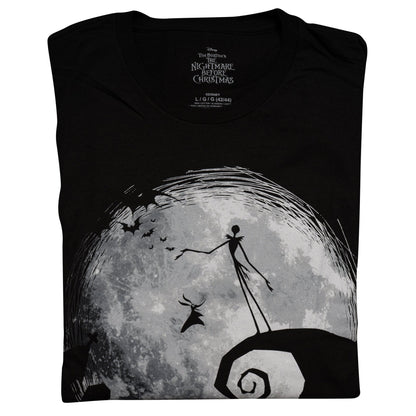 The Nightmare Before Christmas Moon Long Sleeve Adult Unisex Shirt Black