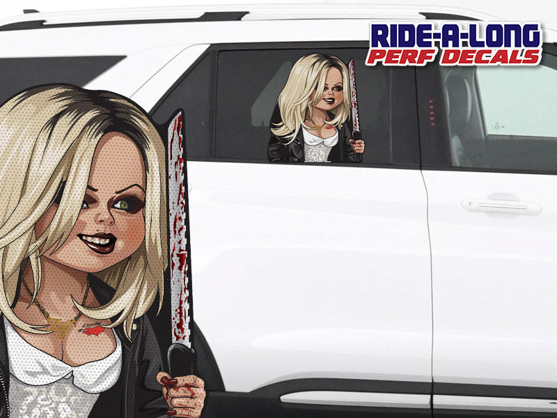 *NEW* Tiffany Killer Doll *RIDE A LONG* Perforated Decal (Passenger Side)