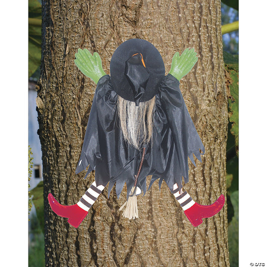 TREE TRUNK WITCH W/RED SHOES