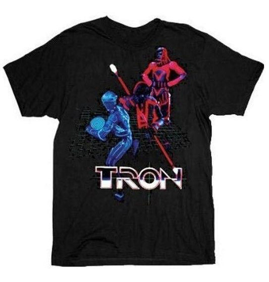 Tron Battle Grid Black Adult T-shirt