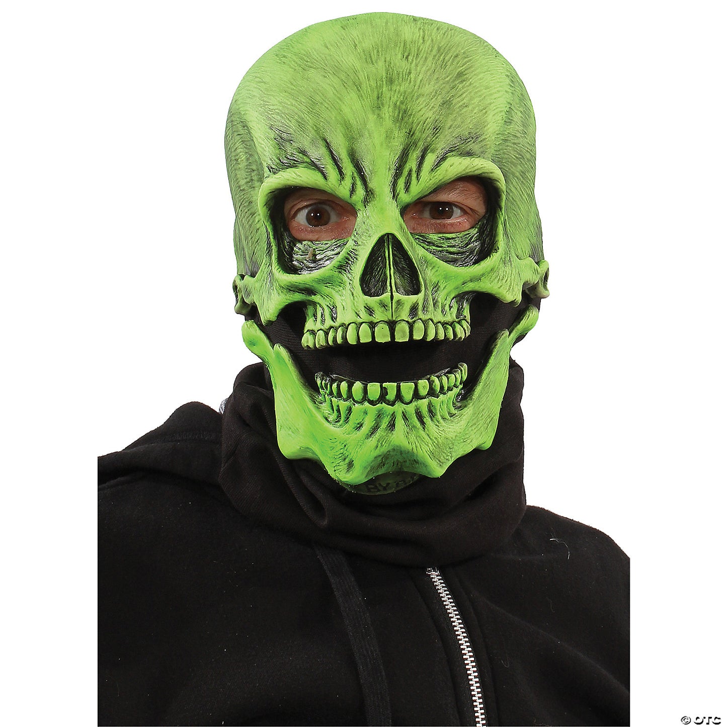 UV GREEN SOCK SKULL MASK