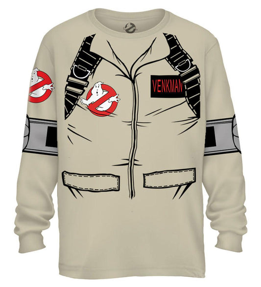 Venkman Long Sleeve Costume T-Shirt With Back Print
