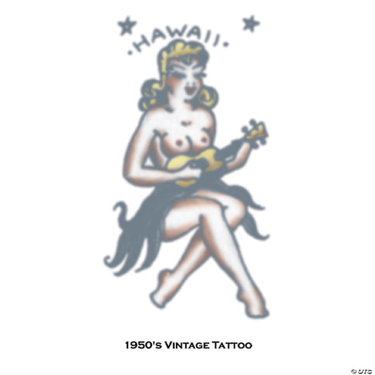 VINTAGE GIRL HAWAII TATTOO