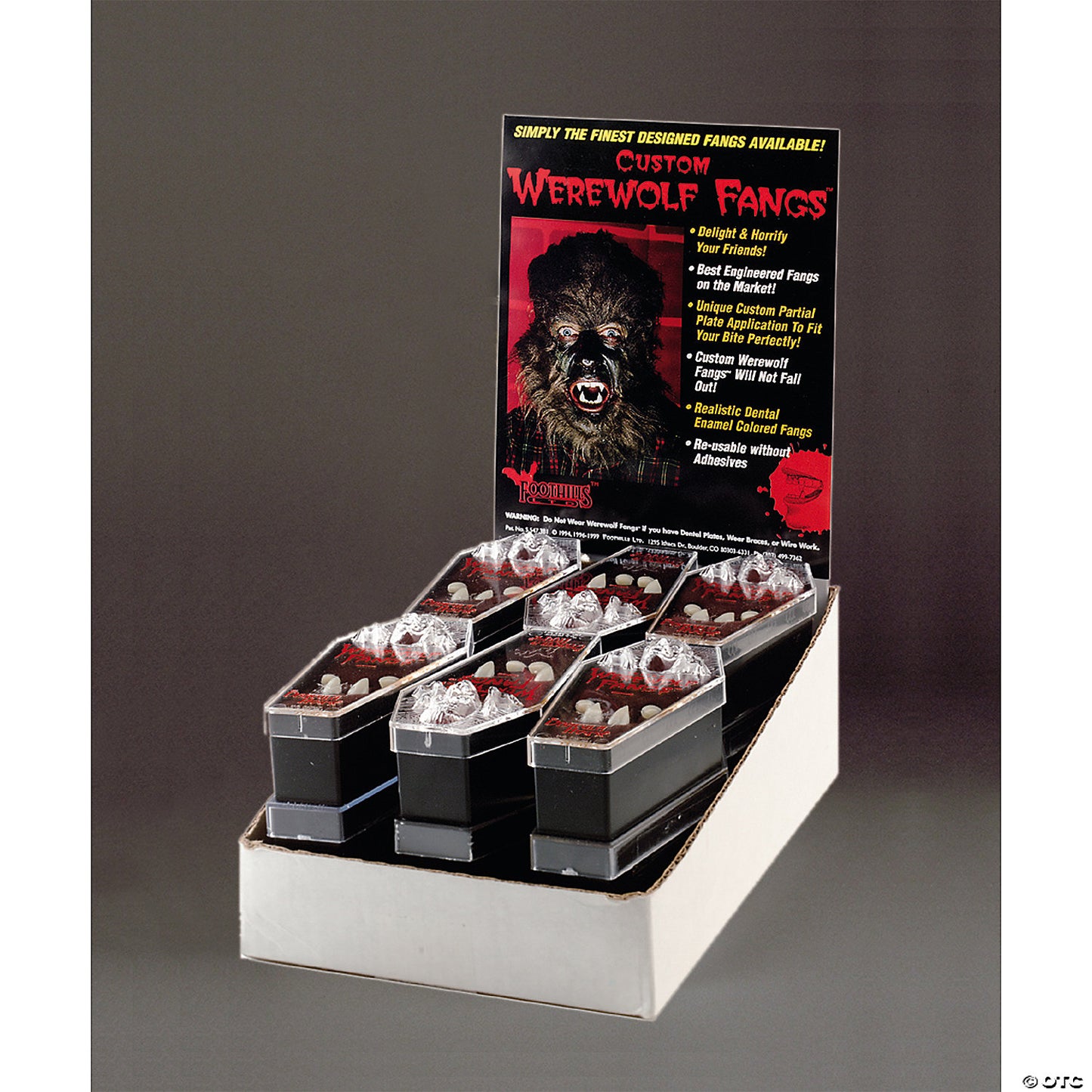 WEREWOLF FANGS DISPLAY LG 12PC
