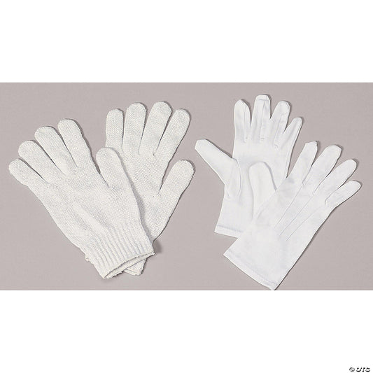 SANTA GLOVES WHITE KNIT