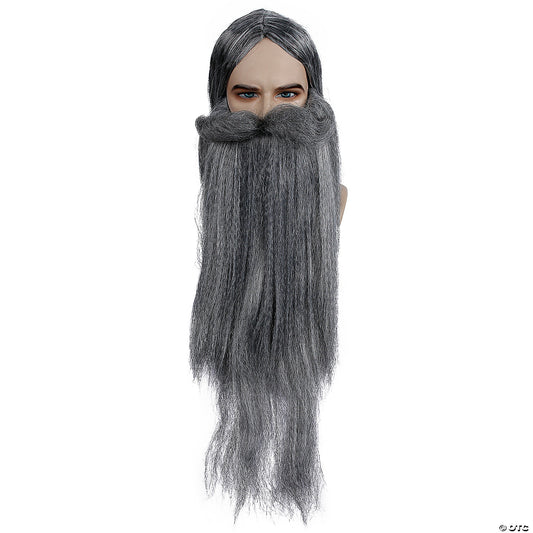 WIZARD WIG AND BEARD SET GY