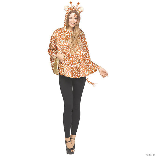 PONCHO GIRAFFE HOODED COSTUME AD