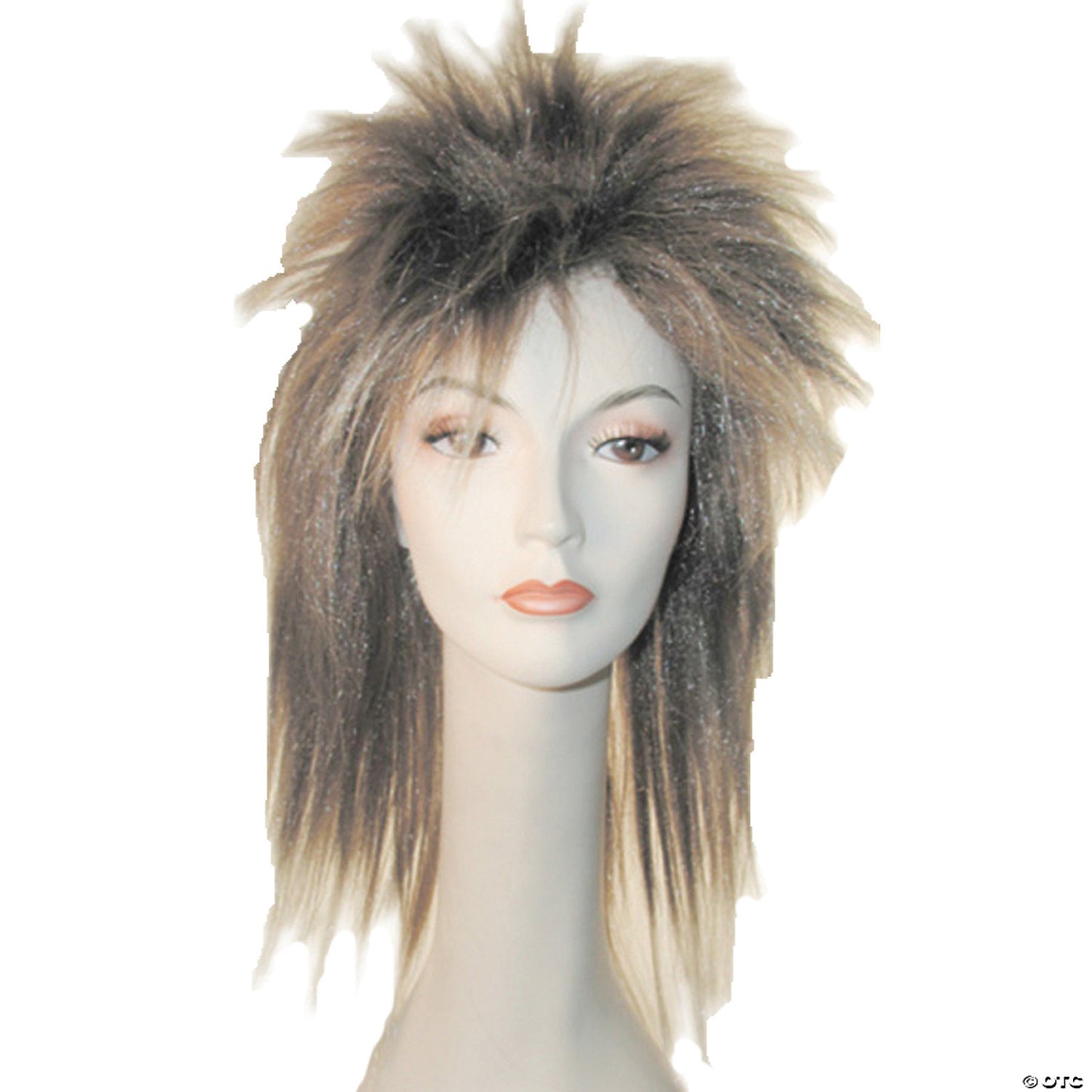 MID-LENGTH PUNK WIG BRN/BLD FROST 18/22