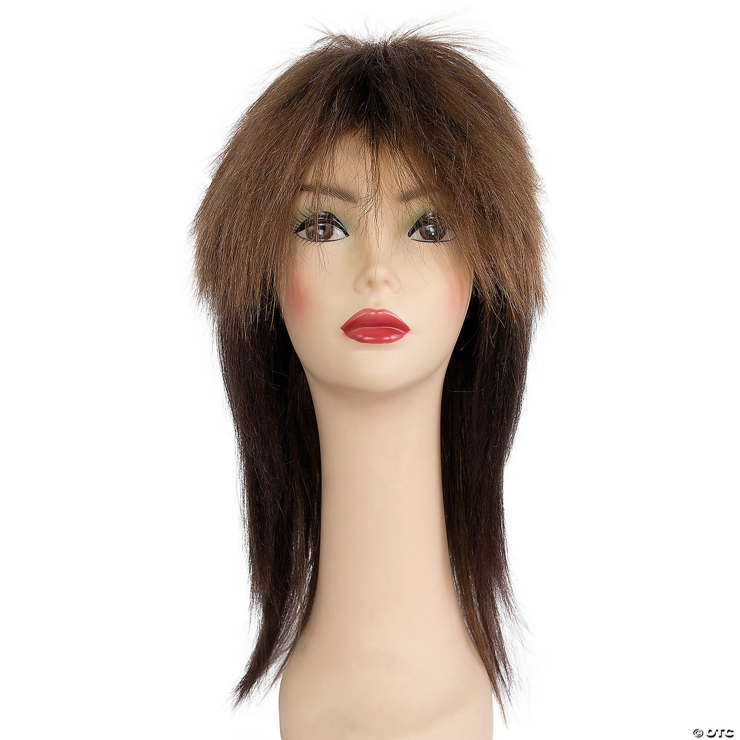 MID-LENGTH PUNK WIG LT BRN/MED BRN 10/4