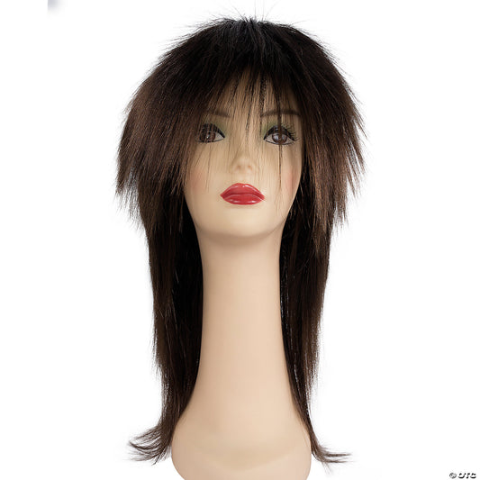 MID-LENGTH PUNK WIG MED BROWN 4