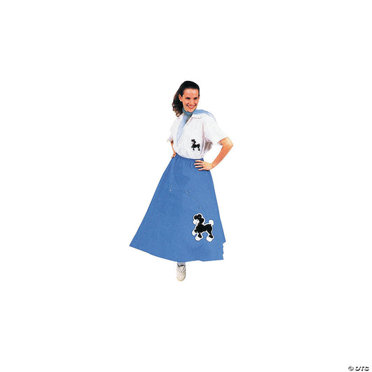 POODLE SKIRT BLUE 1 SZ ADULT