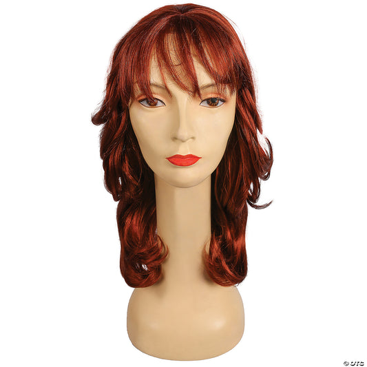 FARRAH WIG BRIGHT FLAME RED 130