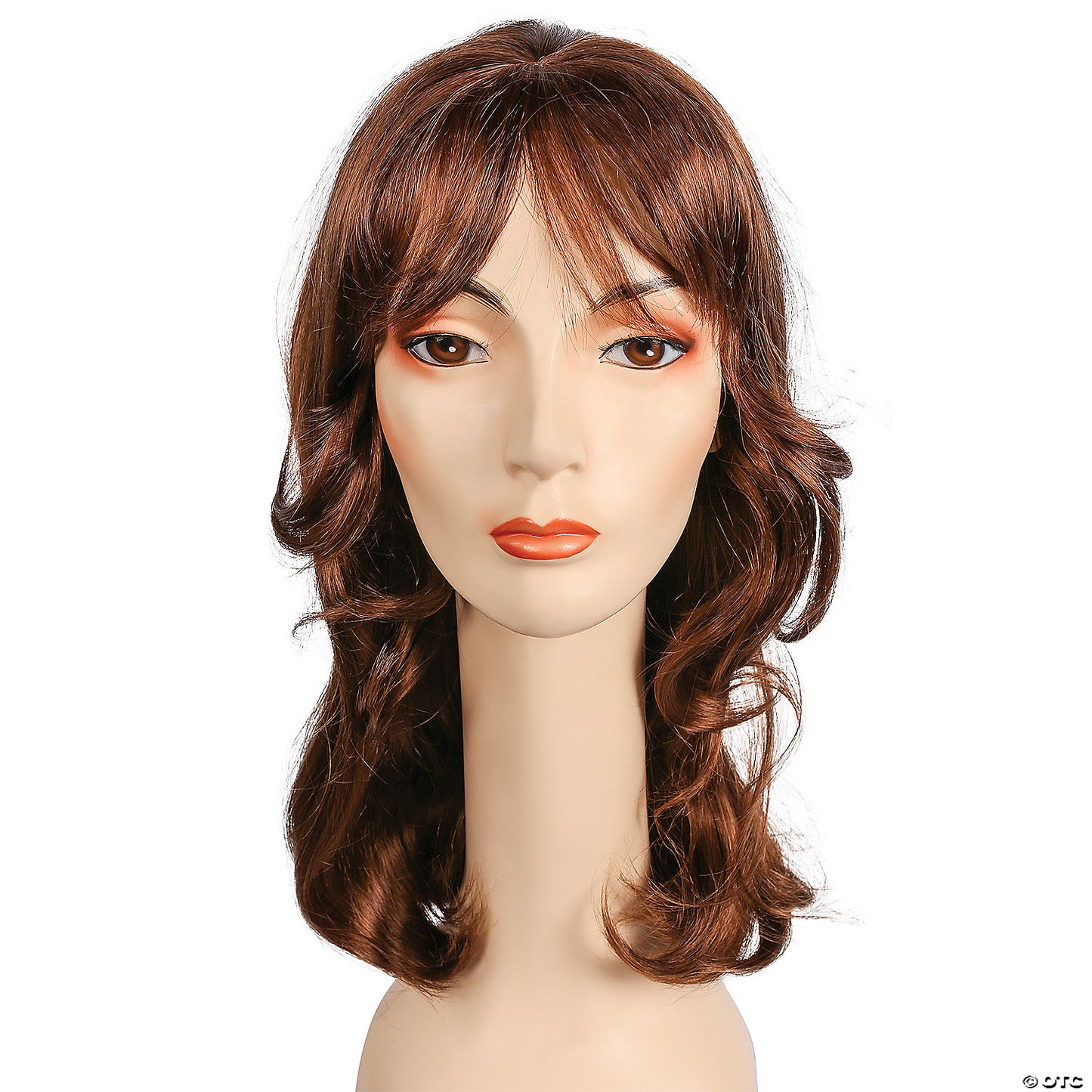 FARRAH WIG MED BROWN RED 30