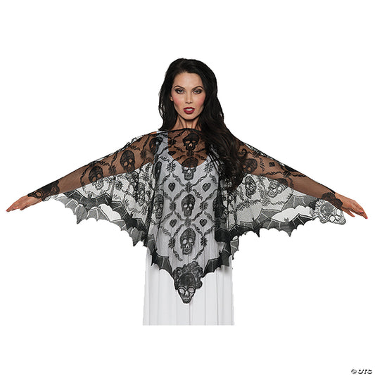 WOMEN'S LACE VAMPIRE PONCHO