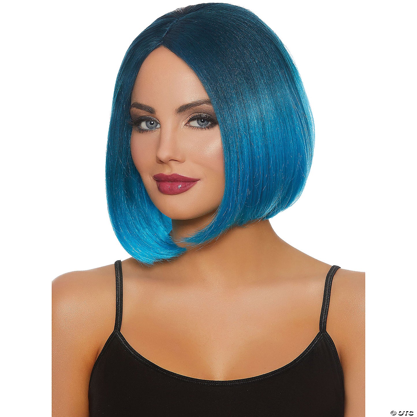 BRIGHT BLUE OMBRE BOB WIG
