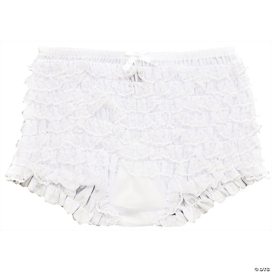 RUFFLED SHORTS-WHITE
