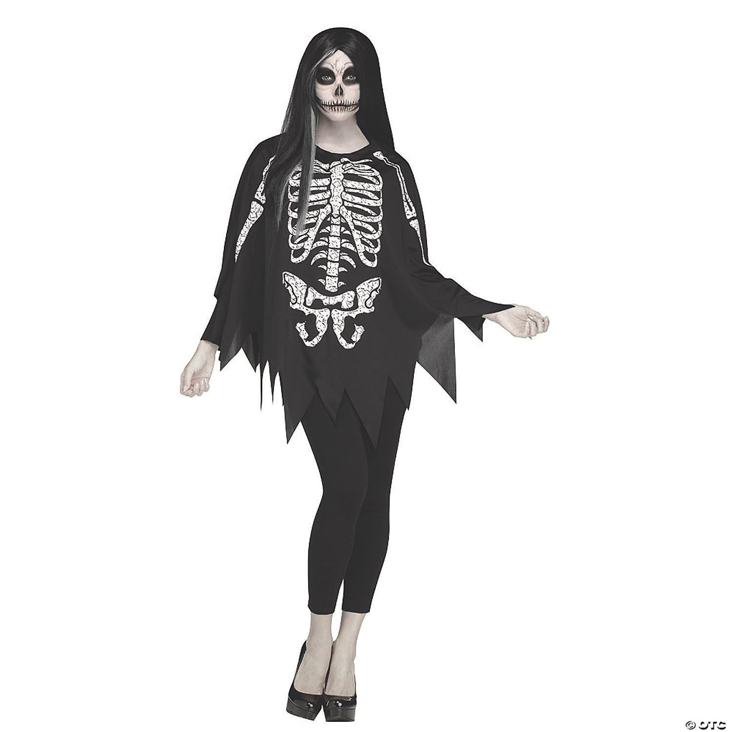 PONCHO SKELETON AD ONE SIZE