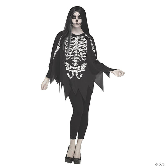 PONCHO SKELETON AD ONE SIZE