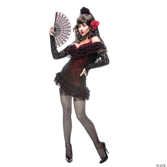 WOMEN'S SPANISH DANCER COSTUME XS(1-2)